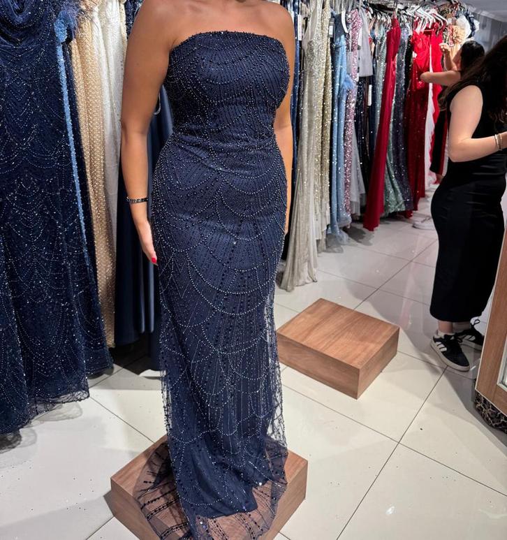 Avondjurk verlovingsjurk, Kleding | Dames, Gelegenheidskleding, Zo goed als nieuw, Galajurk, Maat 38/40 (M), Blauw, Ophalen