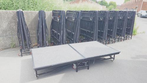 Professionele plooibare Podia Rechthoekig, 244x122 Cm,30-60H, Zakelijke goederen, Horeca | Meubilair en Inrichting, Hotelinrichting