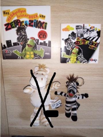 Zeppe en Zikki: sleutelhanger, boekje, 2 cd 2€/stuk, Enlèvement ou Envoi, Utilisé, 6 à 9 ans