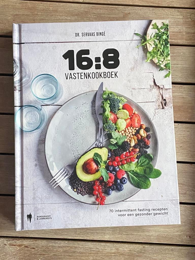 16:8 vastenkookboek • Dr. Servaas Bingé, Ophalen of Verzenden, Zo goed als nieuw