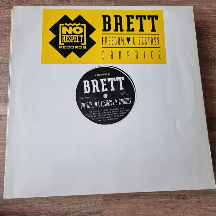 12" Brett – Freedom,  & Ecstasy, Cd's en Dvd's, Vinyl Singles, Gebruikt, Maxi-single, Dance, 12 inch, Ophalen of Verzenden