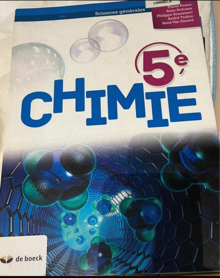 Chimie 5 - de Boeck, Livres, Informatique & Ordinateur, Comme neuf, Enlèvement ou Envoi