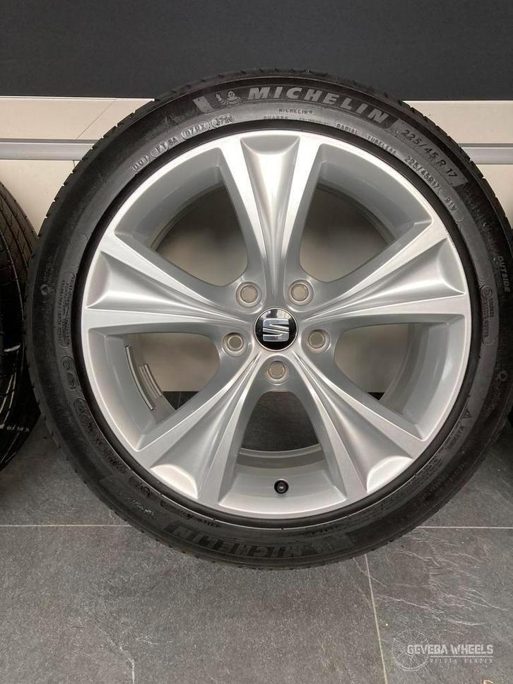 17'' originele Seat Leon 5FA velgen + Michelin banden 5FA 60, Auto-onderdelen, Banden en Velgen, Banden en Velgen, Zomerbanden