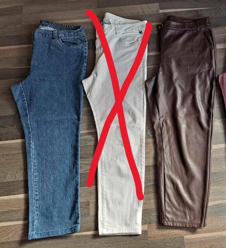 Broek dames, mt 48, zgan, Kleding | Dames, Broeken en Pantalons, Zo goed als nieuw, Maat 46/48 (XL) of groter, Blauw, Lang, Ophalen of Verzenden
