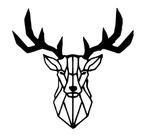 3D geprint Deer hoofd 39 cm op 38 cm op 8 mm dik, Ophalen of Verzenden