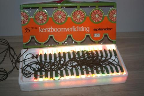 Oude 35 delige Kerstboomverlichting in doos , werkt perfect, Diversen, Kerst, Gebruikt, Ophalen of Verzenden