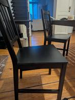 4 chaises noires pour salle à manger, Huis en Inrichting, Stoelen, Ophalen, Gebruikt, Zwart, Vier