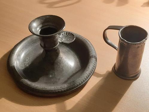 2 tinnen voorwerpen., Antiek en Kunst, Antiek | Tin, Ophalen of Verzenden