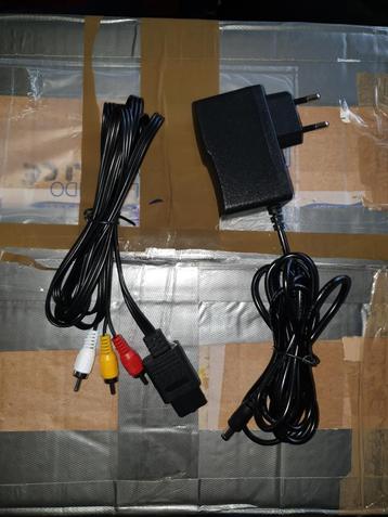 AV RCA Kabel + Adapter Voeding voor Nintendo SNES