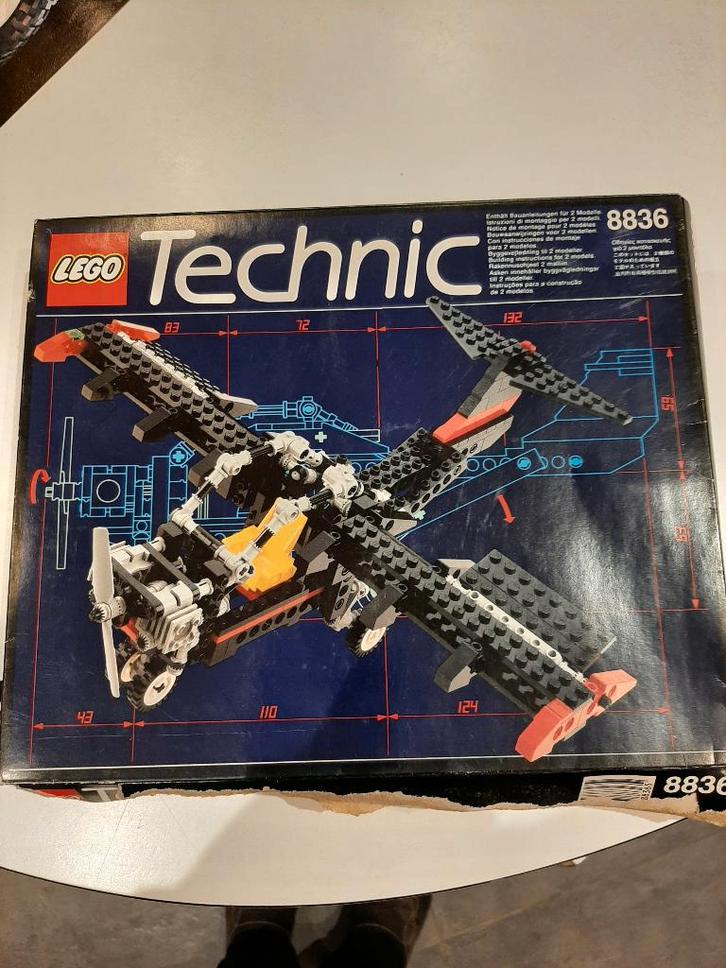Lego Technic vintage 8836, avion et 2 autres engins., Kinderen en Baby's, Speelgoed | Duplo en Lego, Lego, Complete set, Ophalen of Verzenden