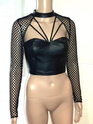 topje croptop gothic mesh Shein XS of 34 beschikbaar voor biedingen