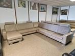 TAUPE BUFFELLEDEREN HOEKSALON AFM 155 X 320 X 390, Huis en Inrichting, Ophalen, Gebruikt, Leer