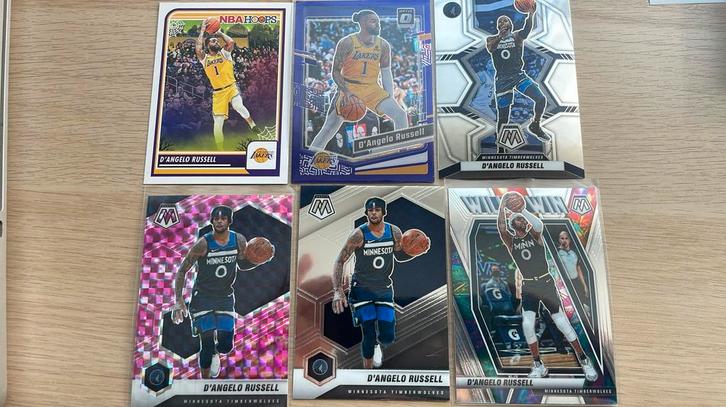6 cartes D'Angelo Russell, Hobby & Loisirs créatifs, Autocollants & Images, Neuf, Enlèvement ou Envoi