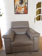 Lederen salonzetels, Huis en Inrichting, Zetels | Zetels, Ophalen, Eenpersoons, 100 tot 125 cm, Leer