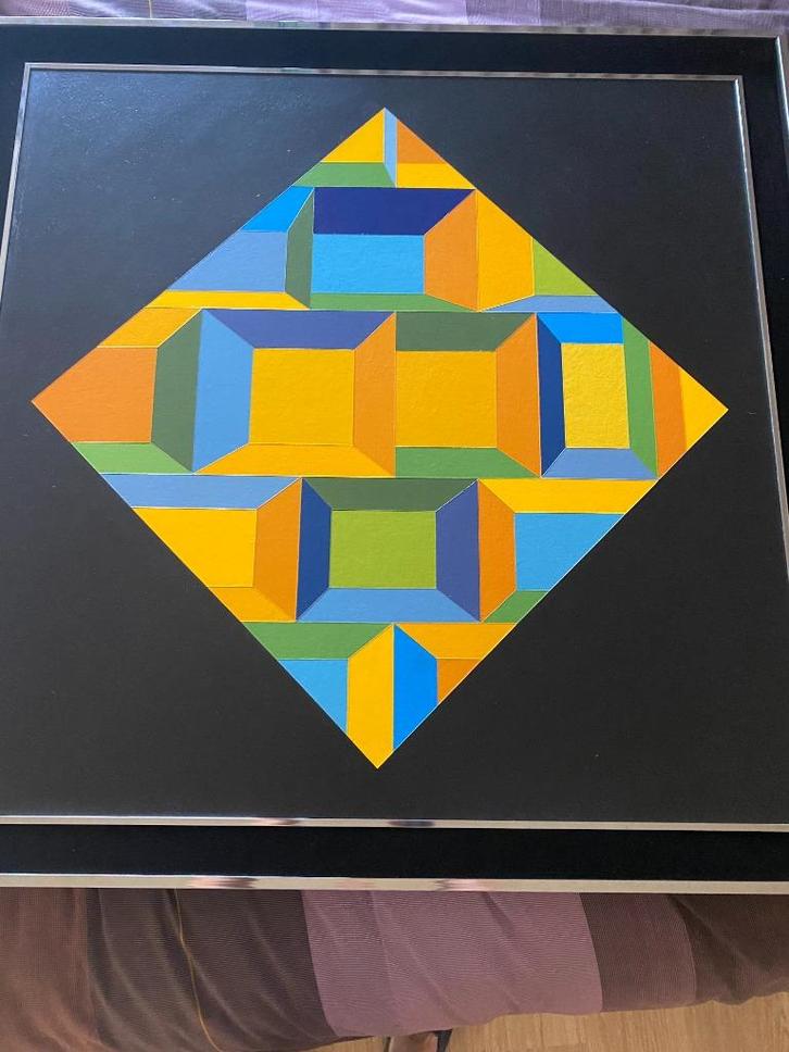 Originele Guy Vandenbranden olie op paneel 1979, Antiek en Kunst, Kunst | Schilderijen | Abstract, Ophalen