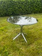 Glazen eetkamer tafel chrome, Huis en Inrichting, Tafels | Bijzettafels, Ophalen, Zo goed als nieuw, Glas