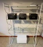 Etagere en fer forgé avec étagère en verre, Ophalen, Zo goed als nieuw, Glas