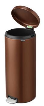 Poubelle Brabantia NewIcone, 30 litres, bronze chaud, À pédale, Enlèvement ou Envoi, Utilisé, Métal