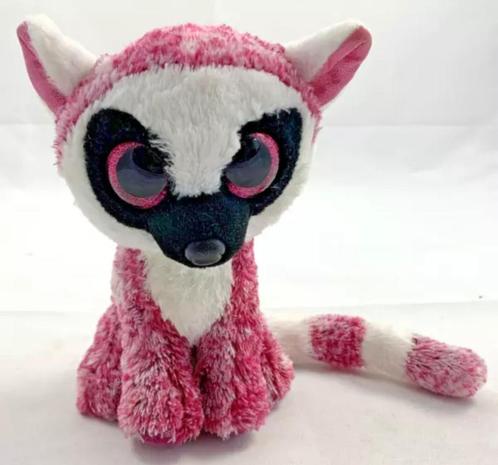 Ty Beanie Boos LeeAnn de maki glitterogen knuffel 15 cm, Kinderen en Baby's, Speelgoed | Knuffels en Pluche, Zo goed als nieuw