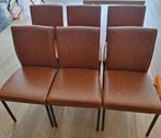 Zes eetkamerstoelen met gebruiksporen, Ophalen, Gebruikt, Bruin, Vijf, Zes of meer stoelen