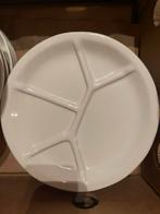 6 kwalitaieve witte fondueborden of voor gourmet, steengrill, Huis en Inrichting, Ophalen, Zo goed als nieuw, Effen, Bord(en)