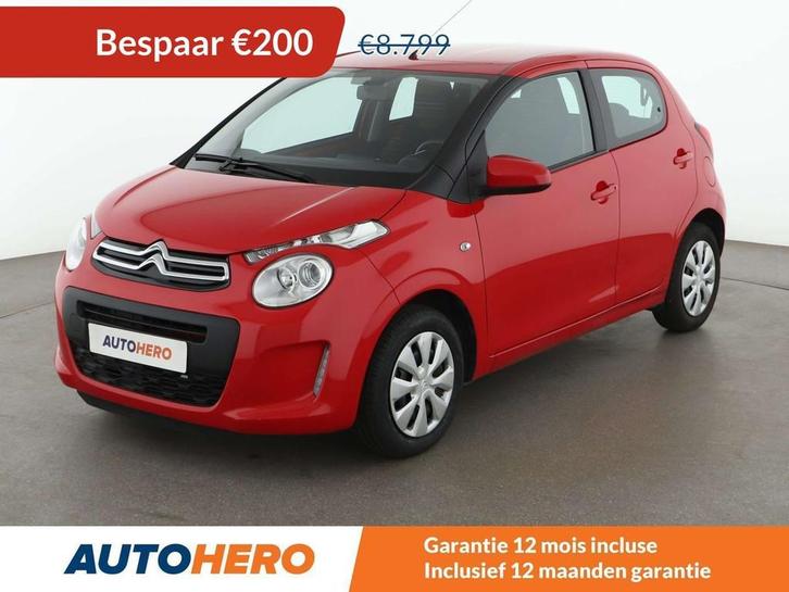 Citroën C1 1.0 VTi Feel (bj 2019), Auto's, Citroën, Te koop, C1, ABS, Airbags, Airconditioning, Bluetooth, Boordcomputer, Centrale vergrendeling