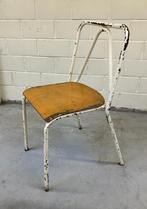 Vintage industriele metalen stoelen 8 stuks, Maison & Meubles, Chaises, Métal, Industrieel, Enlèvement, Cinq, Six Chaises ou plus