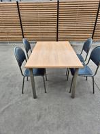Uitschuifbare eettafel met 4 stoelen, Ophalen, Gebruikt