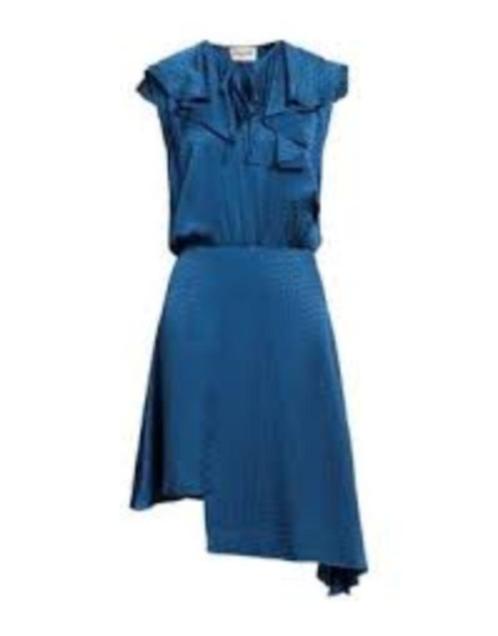 Ongedragen zijden jurk Zadig & Voltaire Defile met ZV logo, Kleding | Dames, Jurken, Nieuw, Maat 34 (XS) of kleiner, Blauw, Knielengte