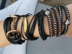 5 armbanden, Handtassen en Accessoires, Armbanden, Ophalen of Verzenden, Zo goed als nieuw, Kunststof of Plastic, Zwart