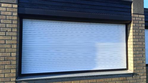 Elektrische aluminium rolluik, Doe-het-zelf en Bouw, Rolluiken, Gebruikt, 100 tot 150 cm, 200 cm of meer, Wit, Elektrische bediening