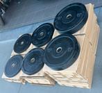 Olympische bumperplates 50mm - 5kg 10kg 20kg - 330kg totaal, Sport en Fitness, Fitnessmaterialen, Ophalen, Zo goed als nieuw