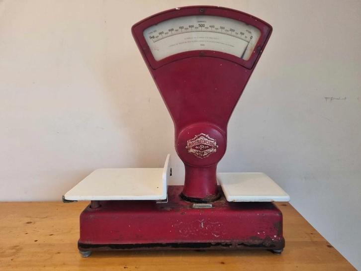 Authentieke vintage Olland weegschaal (1930) – werkend., Elektronische apparatuur, Weegschalen, Gebruikt, Analoog, Winkelweegschaal
