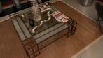 Table basse modèle de style industriel brut, Maison & Meubles, Enlèvement, Comme neuf, Verre