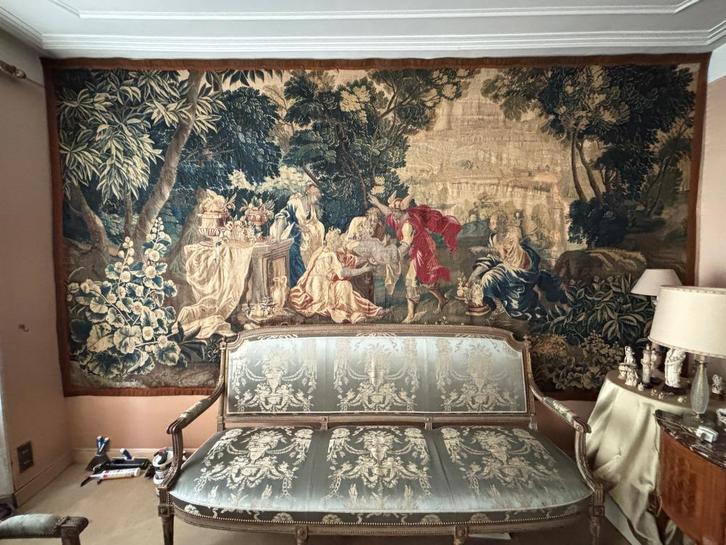 tapisserie FLEMISH TAPESTRY • 17/18th • Mercure  420 cm !!!!, Antiek en Kunst, Antiek | Tapijten, Tafelkleden en Textiel, Ophalen of Verzenden