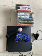 PlayStation 3 with CDs Motion Controller and Driving wheel, Games en Spelcomputers, Spelcomputers | Sony PlayStation 3, Met 1 controller