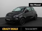 Fiat 500e La Prima 42 kWh | ECC | Navi | LMV | Panorama | PD, Auto's, Fiat, Zwart, 1265 kg, Parkeersensor, Te koop