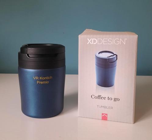 NIEUWE 'to go' thermosbeker, Huis en Inrichting, Keuken | Keukenelementen, Nieuw, Minder dan 100 cm, Minder dan 50 cm, Blauw, Ophalen of Verzenden