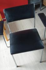 Zwarte vintage stoel voor eetkamer of bureau, Ophalen, Gebruikt, Twee, Zwart