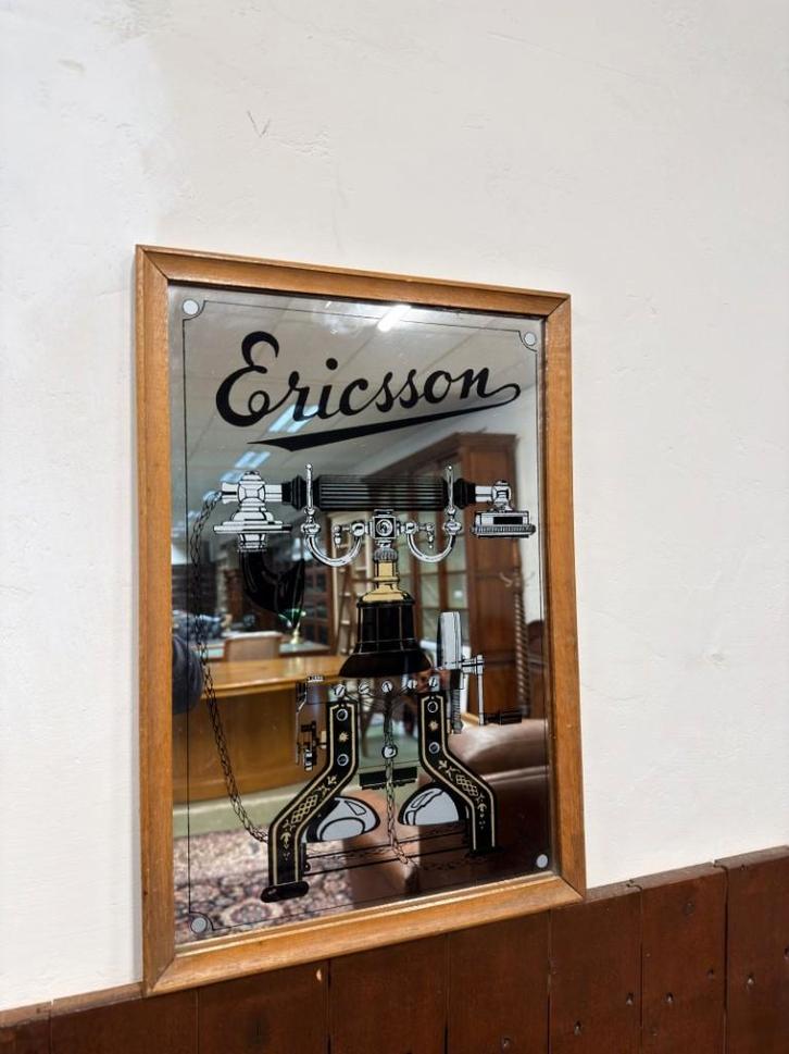 Antiek Engelse Spiegel Ericsson, Antiek en Kunst, Antiek | Kantoor en Zakelijk, Ophalen of Verzenden