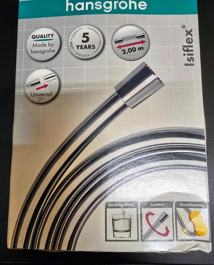 Doucheslang Isiflex’B Hansgrohe, Doe-het-zelf en Bouw, Sanitair, Nieuw, Overige typen, Chroom, Ophalen