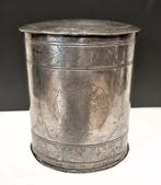 Antieke Chinese Theedoos / box in verzilverd tin., Antiek en Kunst, Ophalen of Verzenden
