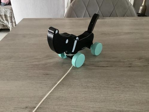 Houten speelgoed trekhond (13x20 cm), Kinderen en Baby's, Speelgoed | Houten speelgoed, Zo goed als nieuw, Duw- of Trekspeelgoed