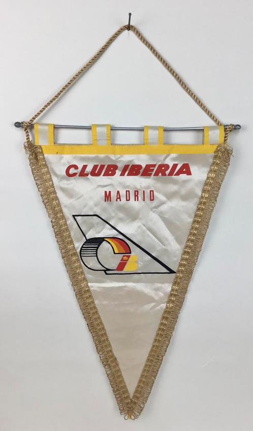 Club Iberia Madrid Vintage vliegtuig vaandel vlag, Diversen, Vlaggen en Wimpels, Zo goed als nieuw, Ophalen of Verzenden