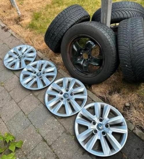 16 inch Renault megane stalen velgen met banden, Auto-onderdelen, Banden en Velgen, Velg(en), Winterbanden, 16 inch, Ophalen