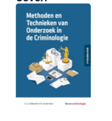 boek "Methoden & technieken v. onderzoek i/d criminologie" beschikbaar voor biedingen