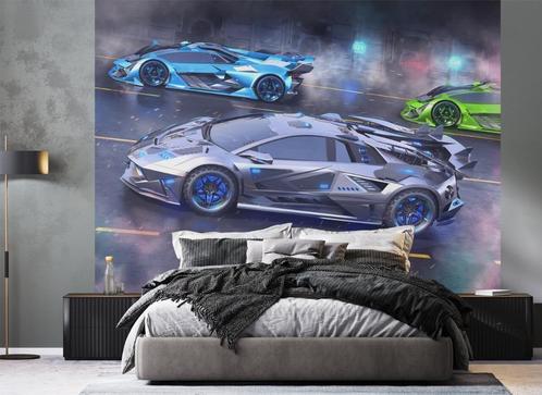 Super Cars Auto Poster Behang Walltastic -Gratis verzending, Kinderen en Baby's, Kinderkamer | Inrichting en Decoratie, Nieuw