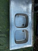 Inox wasbak, Maison & Meubles, Cuisine | Éléments de cuisine, Enlèvement, Utilisé, 50 à 75 cm, 100 à 150 cm