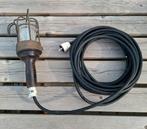Looplamp met koperen korf en 12 meter kabel in zeer goede st, Ophalen of Verzenden, Zo goed als nieuw