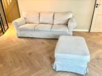 Ektorp 3-zit + 1-zit + voetenbank, Huis en Inrichting, Ophalen, Gebruikt, Stof, 75 tot 100 cm
